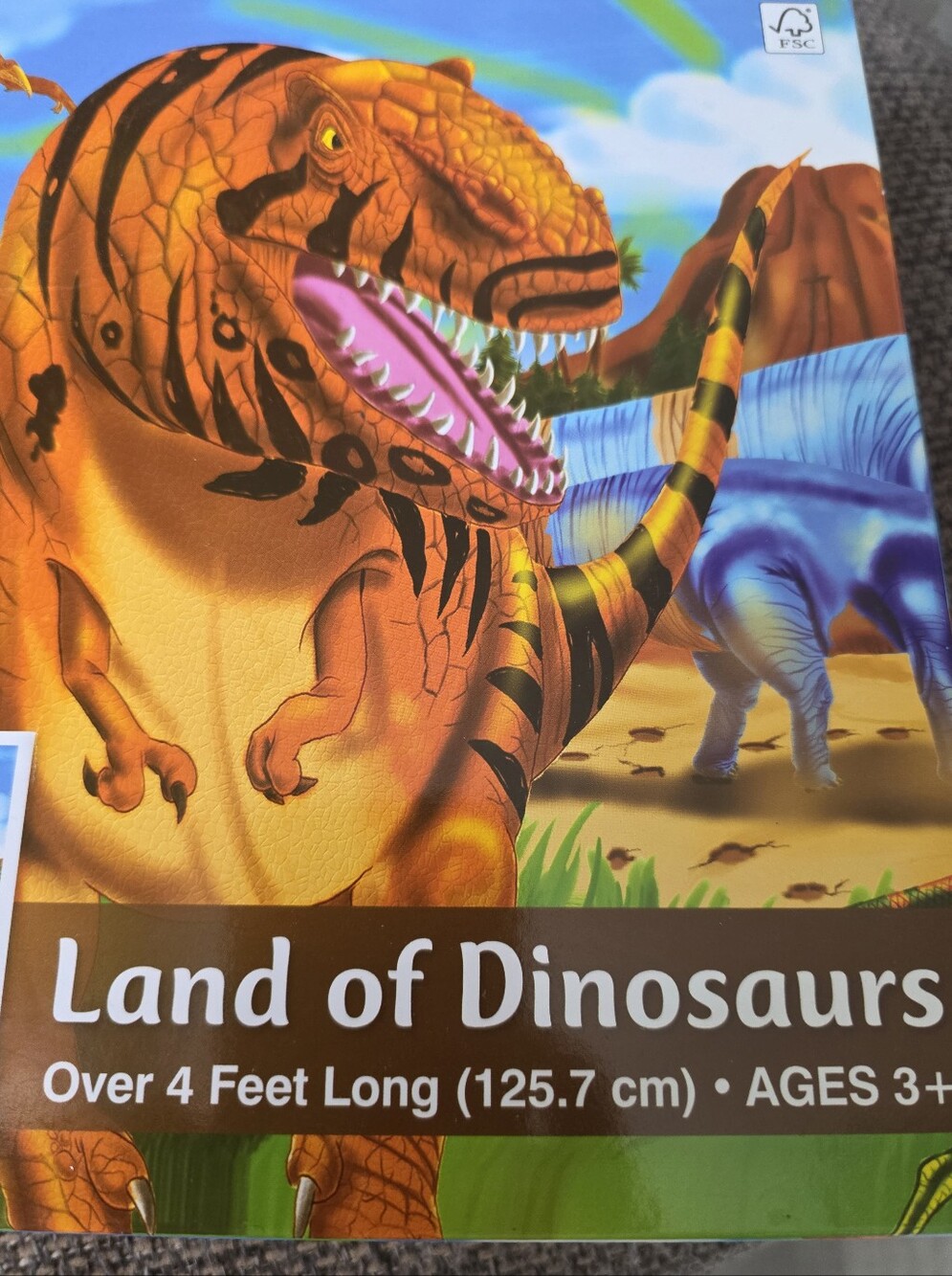 Melissa & Doug Land of Dinosaurs Puzzle - Orange & Green Dinosaurs - Picture 3 of 3